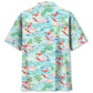 Retro Tropical Flamingo Beach Hawaiian Shirt For Summer Vacation And Beach Travel