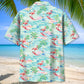 Retro Tropical Flamingo Beach Hawaiian Shirt Pattern View For Relaxed Warm Weather Outfits