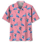 Blue Pink Tropical Flamingo Hawaiian Shirt Design View For Resort Travel And Thoughtful Gifting