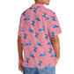 Blue Pink Tropical Flamingo Hawaiian Shirt For Resort Getaways And Comfortable Summer Activities