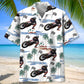 Tropical Bicycle Flat Track Racing Hawaiian Shirt Artwork Detail For Tropical Trips And Casual Outings