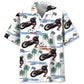 Tropical Bicycle Flat Track Racing Hawaiian Shirt Pattern View For Lightweight Everyday Style