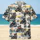 Bicycle Aloha Flat Track Racing Hawaiian Shirt Pattern Detail For Summer Holidays And Outdoor Fun