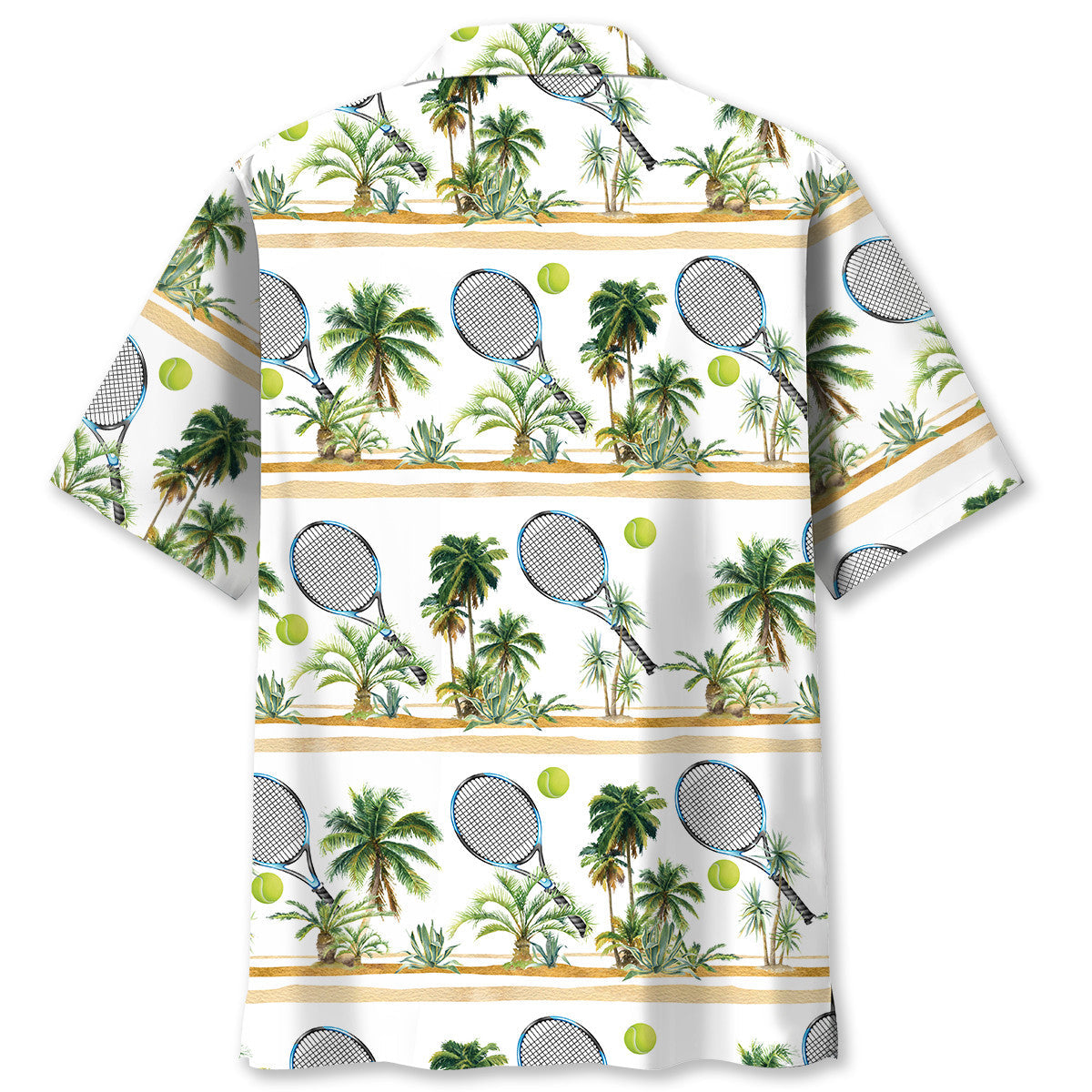 Tropical Tennis Hawaiian Shirt Artwork View For Weekend Travel And Beach Style