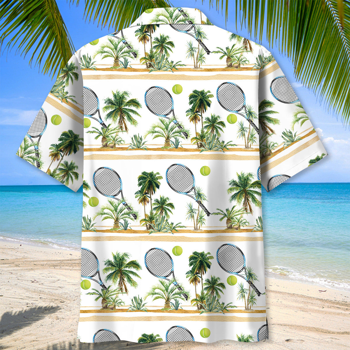 Tropical Tennis Hawaiian Shirt Design Detail For Sunny Adventures And Casual Wear