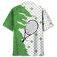 Green Tropical Tennis Hawaiian Shirt Design View For Casual Summer Styling