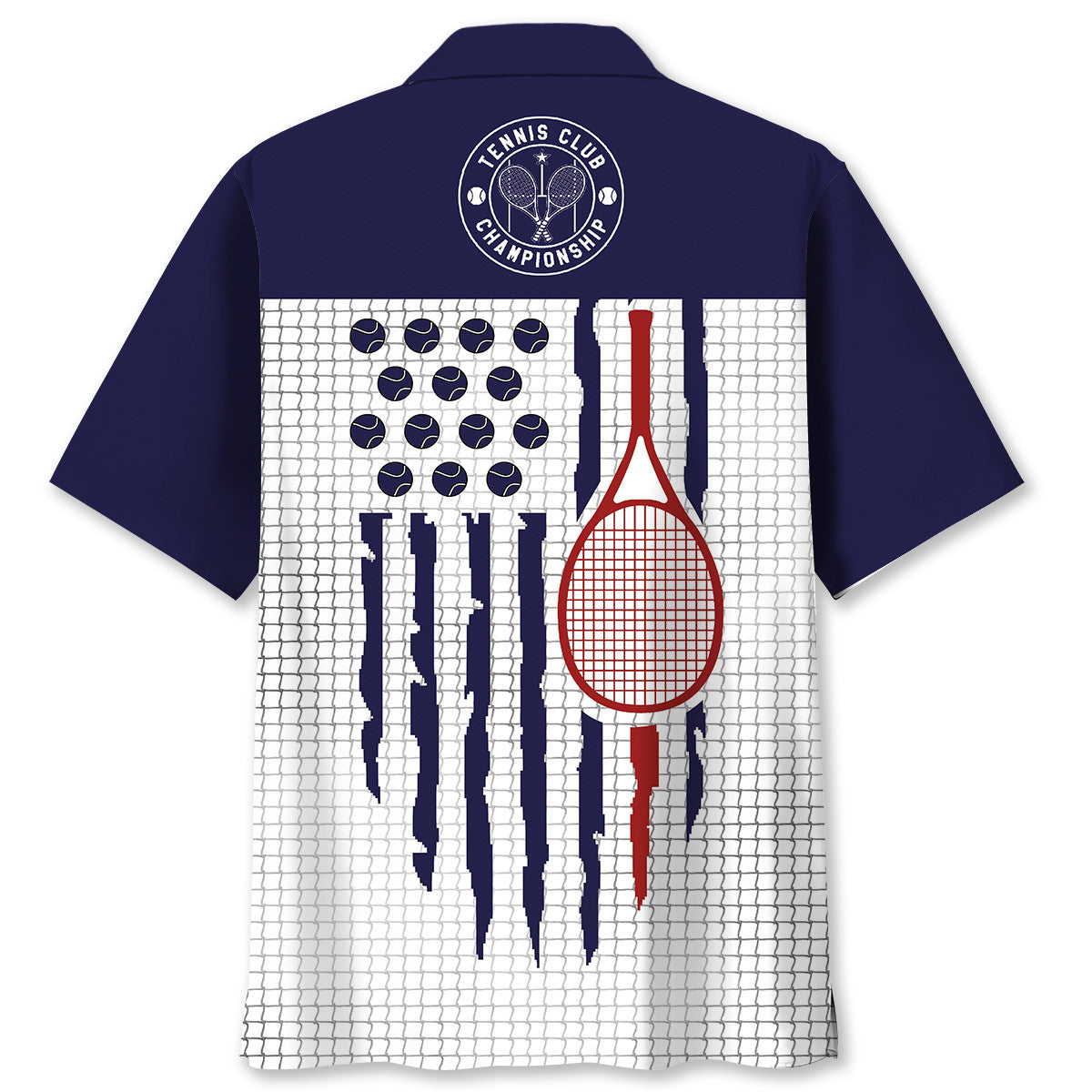Tennis American Hawaiian Shirt For Coastal Adventures And Warm Weather Wear