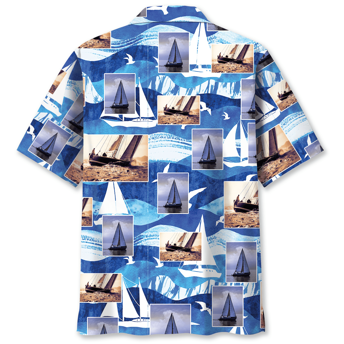 Sailboat Adventure Coastal Hawaiian Shirt For Resort Getaways And Comfortable Summer Activities
