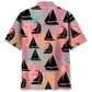 Tropical Sailboat Coral Hawaiian Shirt Design View For Casual Summer Styling