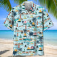 Tropical Sailboat Hawaiian Shirt Design Detail For Sunny Adventures And Casual Wear