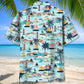 Tropical Sailboat Hawaiian Shirt For Summer Vacation And Beach Travel