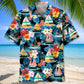 Tropical Floral Sailboat Hawaiian Shirt Design View For Casual Summer Styling