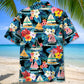 Tropical Floral Sailboat Hawaiian Shirt Pattern Detail For Vacation Travel And Daily Wear