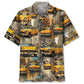 Vintage Retro Car New York Taxi Hawaiian Shirt Artwork View For Weekend Travel And Beach Style