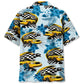 Yellow Car New York Taxi Racing Hawaiian Shirt Pattern View For Relaxed Warm Weather Outfits