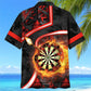 Dart Fire Flame Hawaiian Shirt Artwork Detail For Resort Trips And Outdoor Activities