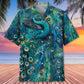 Tropical Peacock Teal Hawaiian Shirt Pattern View For Lightweight Everyday Style