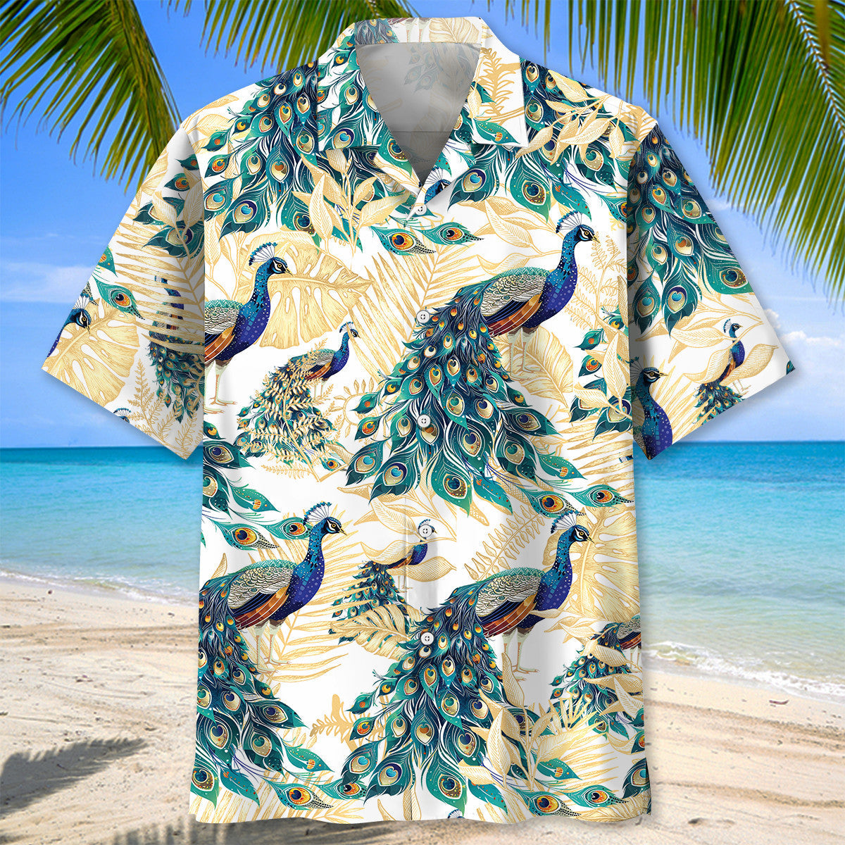 Tropical Peacock Vibrant Hawaiian Shirt For Warm Weather Adventures And Everyday Comfort