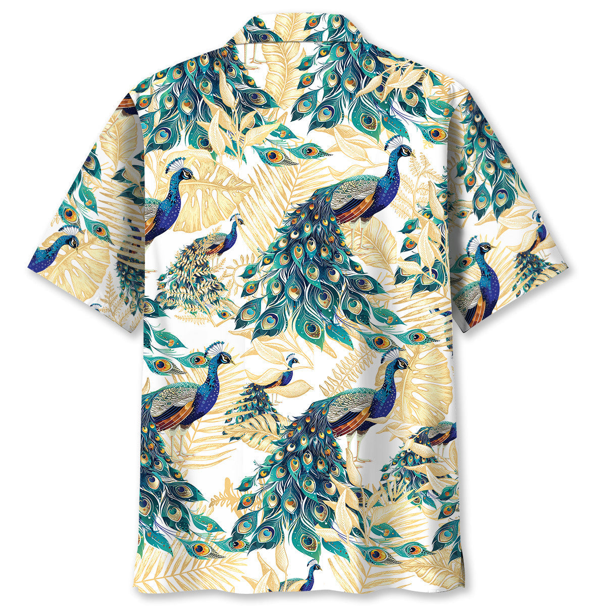 Tropical Peacock Vibrant Hawaiian Shirt Artwork View For Coastal Escapes And Resort Style