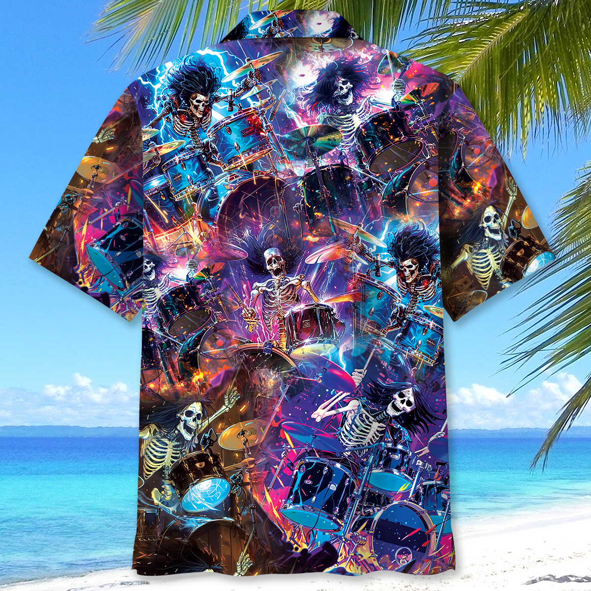 Retro Maddest Drummer Groove Hawaiian Shirt For Beach Parties And Weekend Getaways