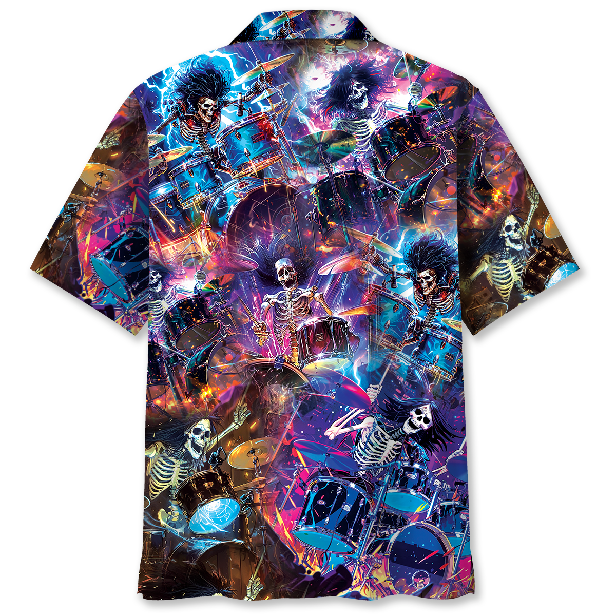 Retro Maddest Drummer Groove Hawaiian Shirt Design View For Casual Summer Styling