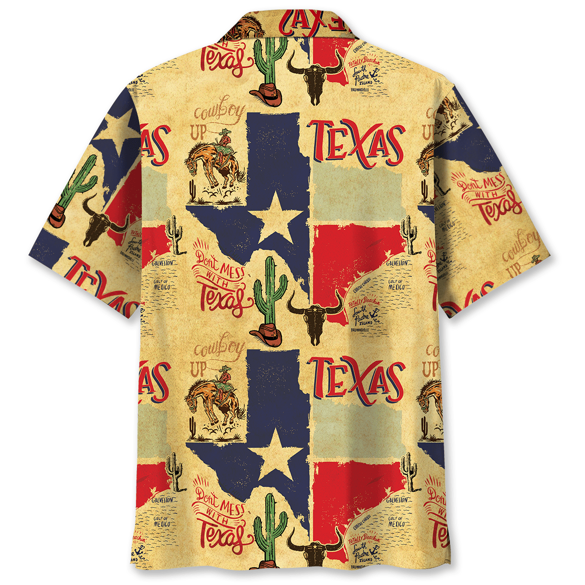 Western Texas Cowboy Hawaiian Shirt For Warm Weather Adventures And Everyday Comfort