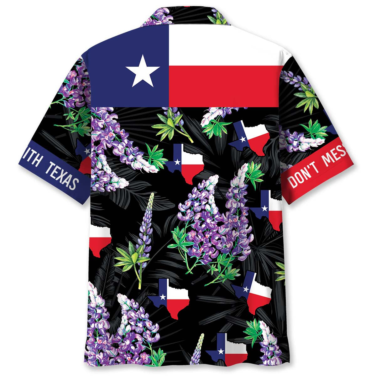 Bold Texas Hawaiian Shirt Design Detail For Beach Days And Holiday Travel