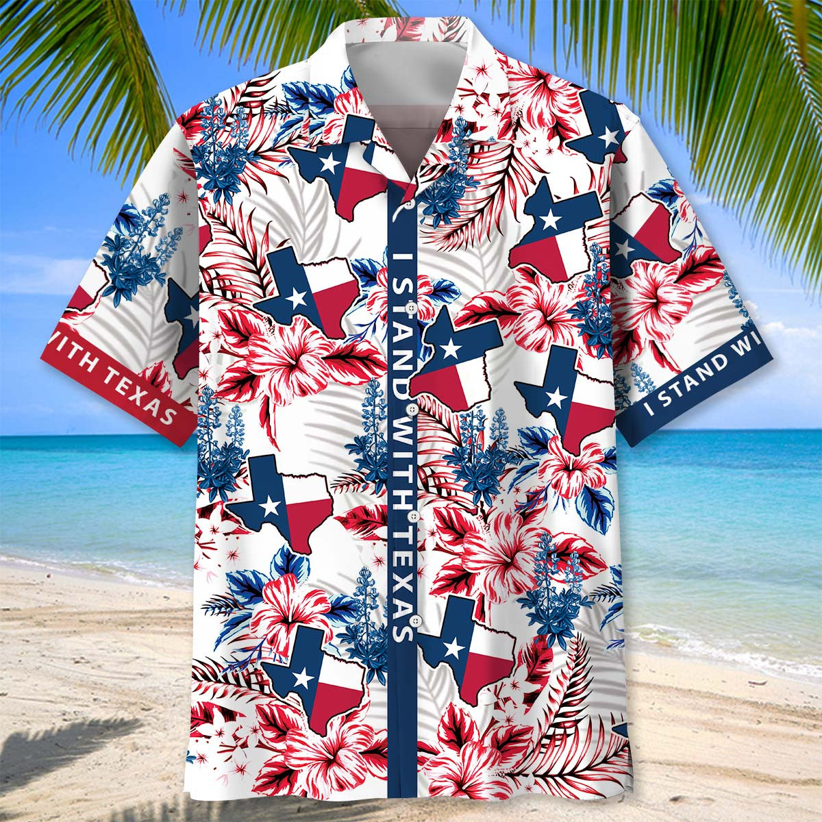 Bold Stand Texas Hawaiian Shirt Pattern View For Lightweight Everyday Style