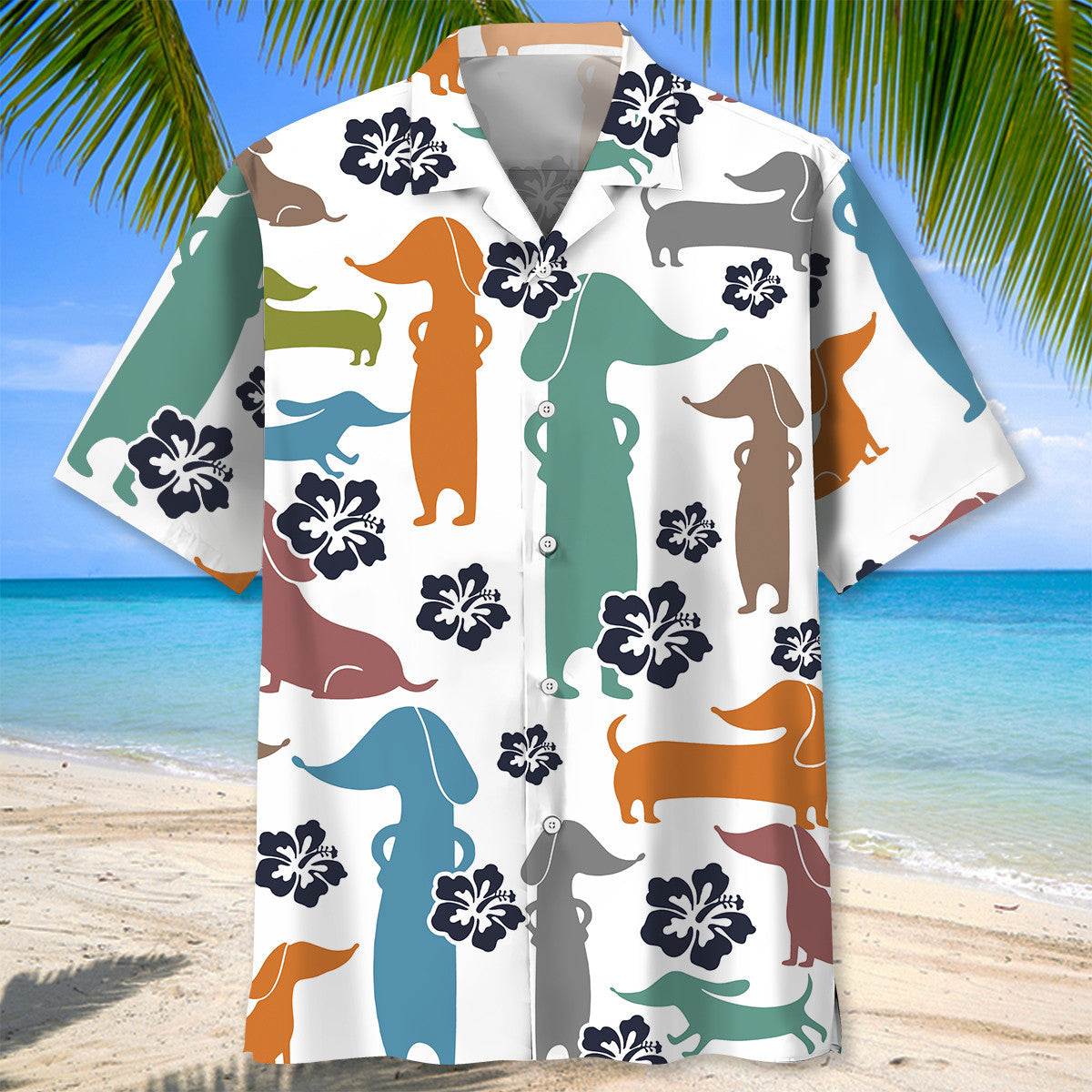 Funny Tropical Hibiscus Dachshund Hawaiian Shirt For Warm Weather Adventures And Everyday Comfort