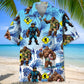Forest Creature Crossing Adventure Hawaiian Shirt For Beach Parties And Weekend Getaways