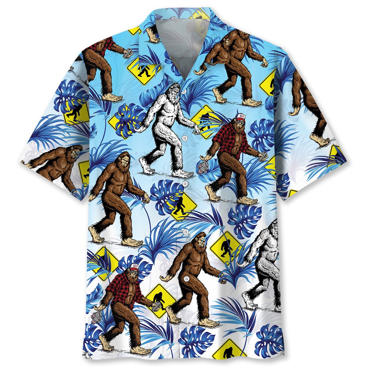 Forest Creature Crossing Road Hawaiian Shirt Design Detail For Sunny Adventures And Casual Wear