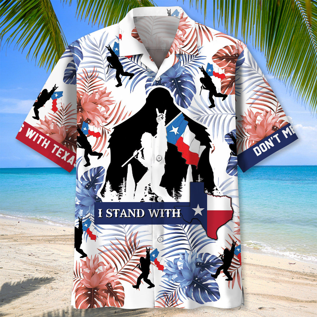 Stand Texas Forest Creature Wilderness Hawaiian Shirt Pattern View For Lightweight Everyday Style
