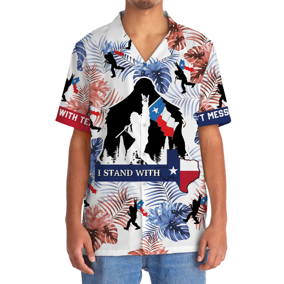 Stand Texas Forest Creature Wilderness Hawaiian Shirt Design View For Resort Travel And Thoughtful Gifting