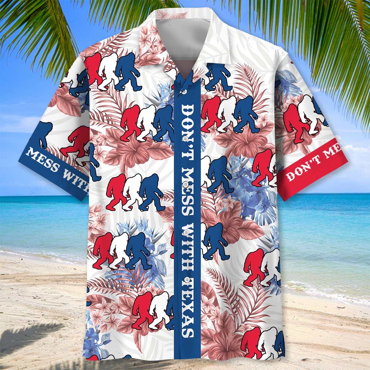 Bold Texas Forest Creature Wilderness Hawaiian Shirt Pattern View For Lightweight Everyday Style