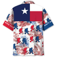 Bold Texas Forest Creature Wilderness Hawaiian Shirt Artwork Detail For Tropical Trips And Casual Outings