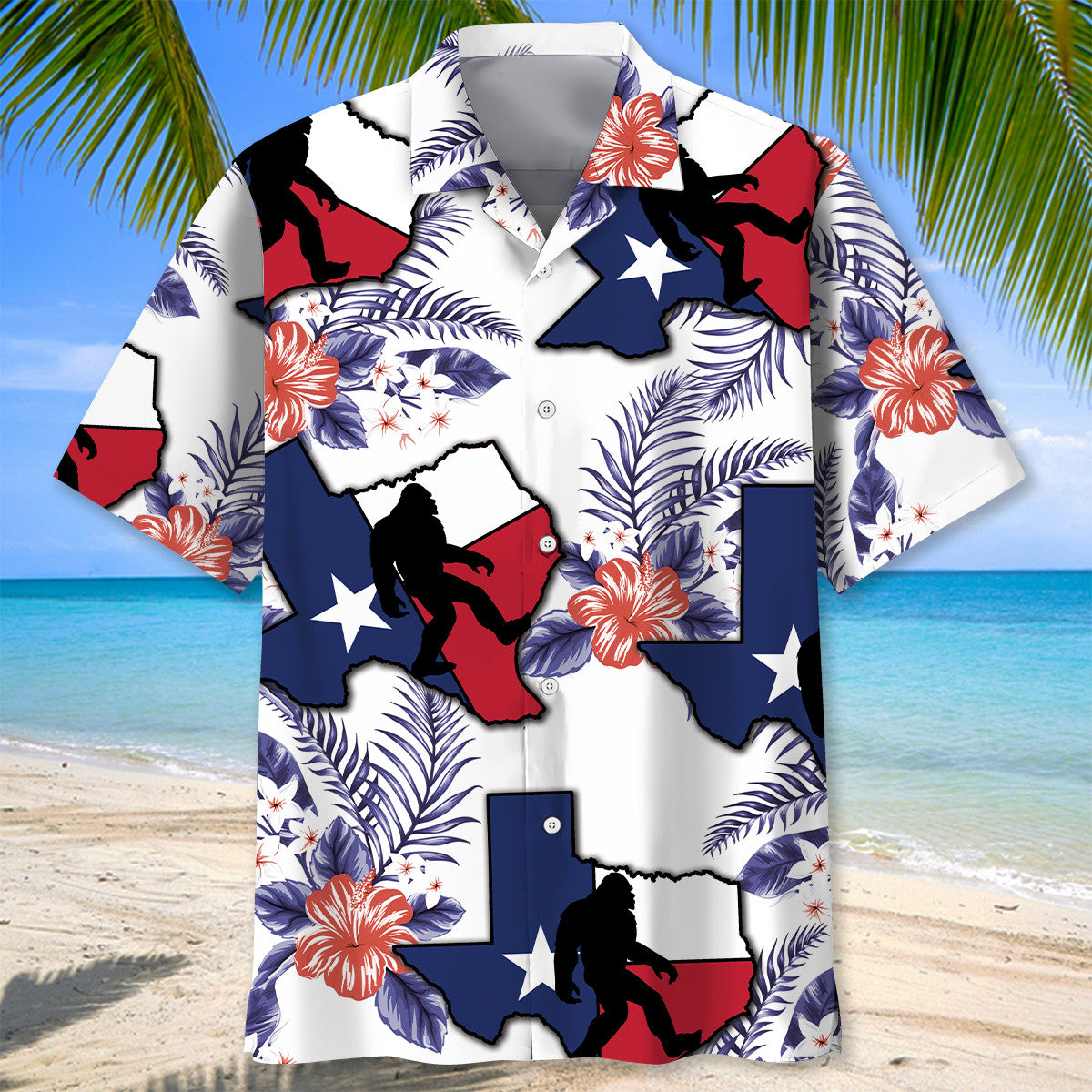 Texas Forest Creature Wilderness Hawaiian Shirt Pattern View For Relaxed Warm Weather Outfits