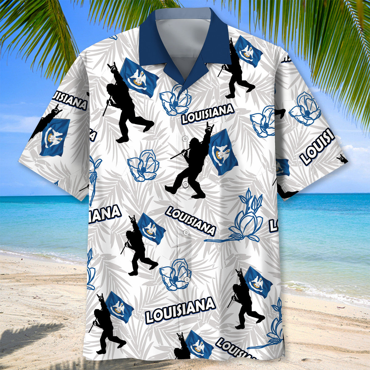 Louisiana Forest Creature Bayou Hawaiian Shirt Pattern Detail For Summer Holidays And Outdoor Fun