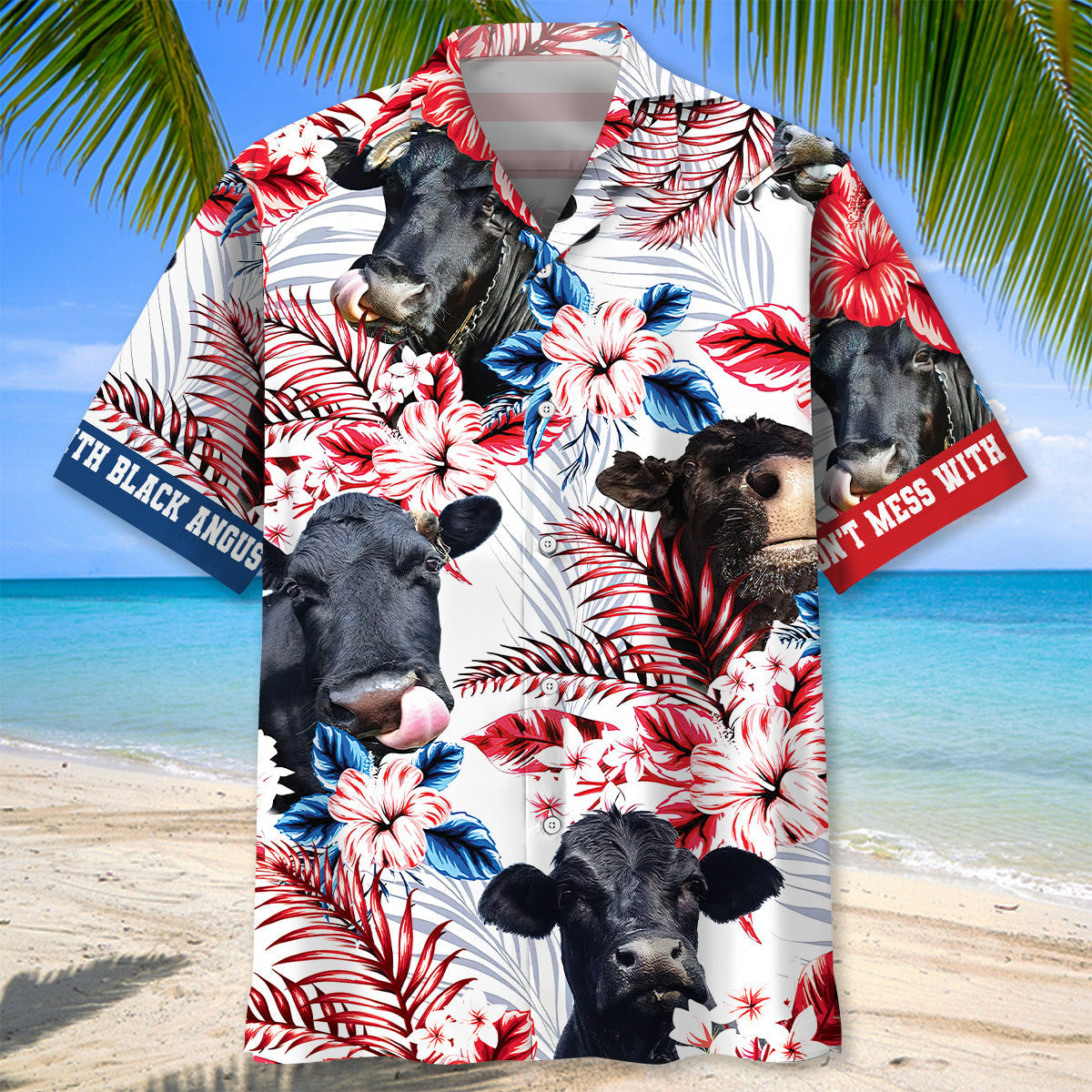 Black Angus Ranch Hawaiian Shirt Artwork View For Coastal Escapes And Resort Style
