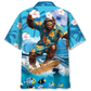 Forest Creature Surfing Hawaiian Shirt For Warm Weather Adventures And Everyday Comfort