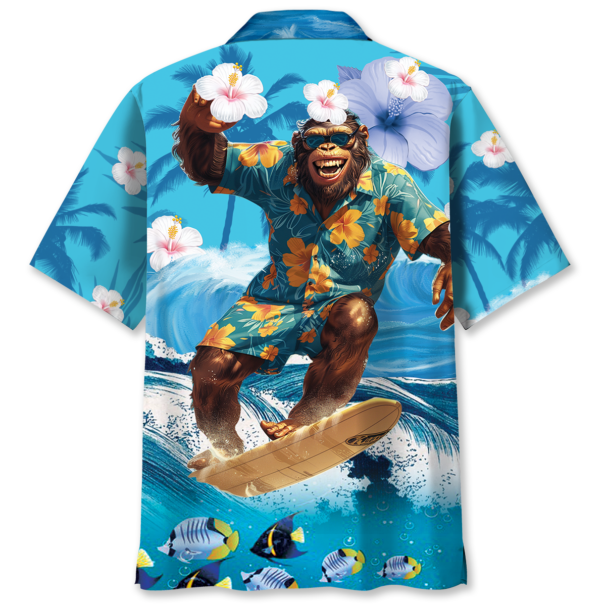 Forest Creature Surfing Hawaiian Shirt For Warm Weather Adventures And Everyday Comfort