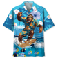 Forest Creature Surfing Hawaiian Shirt For Beach Parties And Weekend Getaways