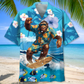 Forest Creature Surfing Hawaiian Shirt Artwork View For Coastal Escapes And Resort Style