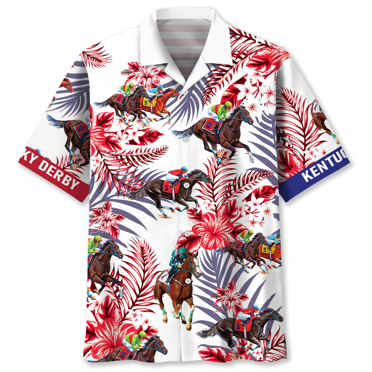 Retro Kentucky Racing Hawaiian Shirt For Resort Getaways And Comfortable Summer Activities