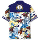 Retro Kentucky Racing Proud Hawaiian Shirt Artwork Detail For Resort Trips And Outdoor Activities