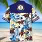 Retro Kentucky Racing Proud Hawaiian Shirt Design View For Casual Summer Styling