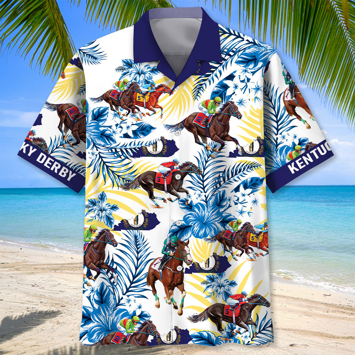Retro Kentucky Racing Proud Hawaiian Shirt For Beach Parties And Weekend Getaways