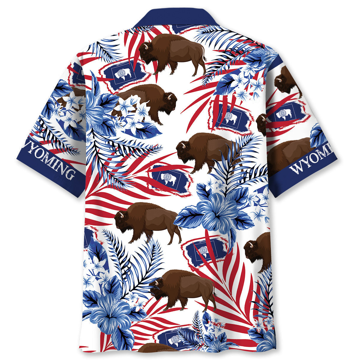 Western Wyoming Proud Pocket Hawaiian Shirt Design View For Resort Travel And Thoughtful Gifting