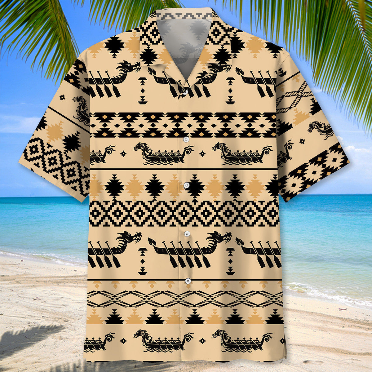 Dragon Boat Festival Coastal Hawaiian Shirt Design Detail For Sunny Adventures And Casual Wear