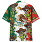 Skull Viva Mexico Fiesta Hawaiian Shirt Artwork Detail For Resort Trips And Outdoor Activities