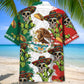 Skull Viva Mexico Fiesta Hawaiian Shirt Design View For Casual Summer Styling